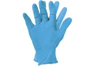 Niebieskie rękawice nitrylowe bezpudrowe